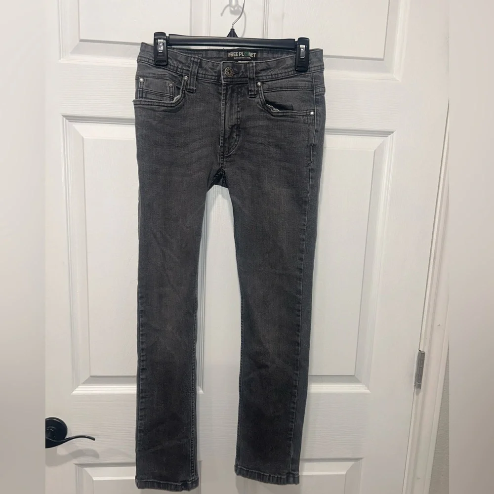 Free‎ Planet Jeans Women’s 28x30 Black Dark Wash Skinny Jeans